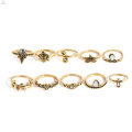 Ensemble de bague Turtle Gold Animal Knuckle Animal mignon